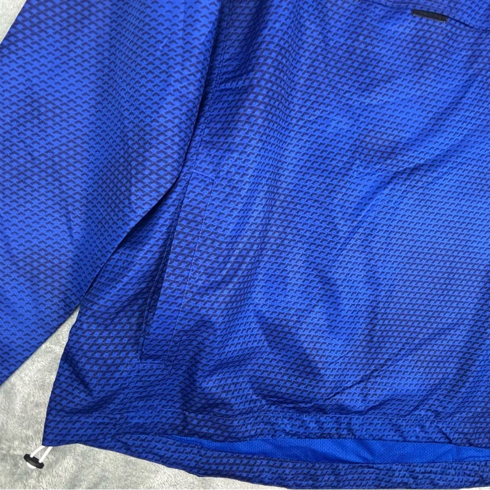 Under Armour Half Zip Pullover Windbreaker Anorak Men Large Blue Black Hoodie